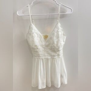 Rebellion White Lace Tank Top Size S